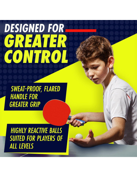 Conjunto de Ping Pong NIBIRU SPORT 4 Palas y Red Retráctil
