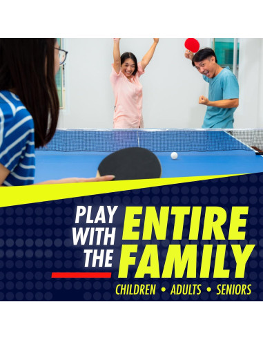 Conjunto de Ping Pong NIBIRU SPORT 4 Palas y Red Retráctil