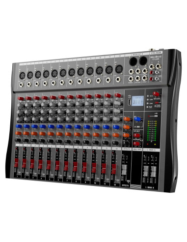 Mezclador de Audio BAXS CT120S 12 Canales Bluetooth USB