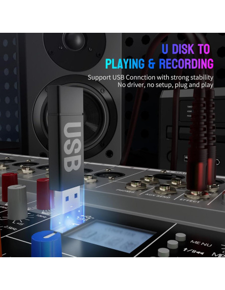 Mezclador de Audio BAXS CT120S 12 Canales Bluetooth USB