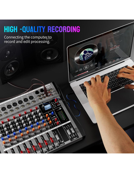 Mezclador de Audio BAXS CT120S 12 Canales Bluetooth USB