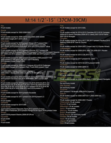 Funda de Volante Beige CAR PASS 14.5-15" Antideslizante