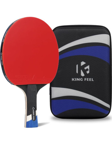 Pala de Ping Pong KINGFEEL LS01 Fibra Carbono 2.0mm Roja