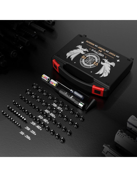 Alineador láser verde Visiofire con 64 adaptadores