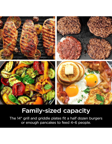 Parrilla y Plancha Ninja Sizzle 14" Antiadherente 260C