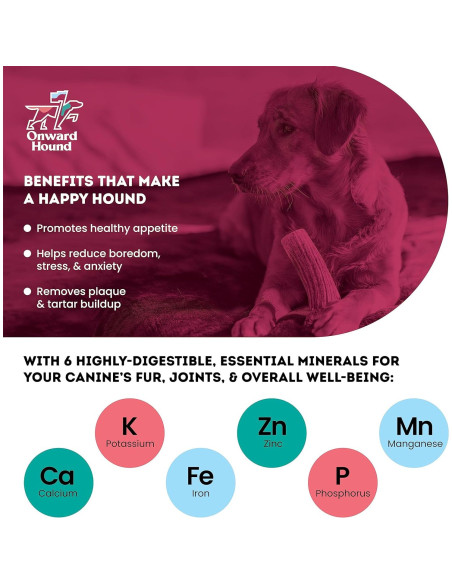 Cuerno de Alce Natural Onward Hound Mediano 15-35 lb