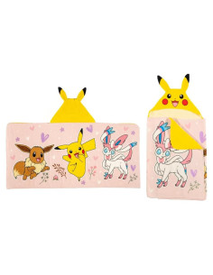 Toalla con Capucha Pokémon Franco 61x127 cm Rosa Niña