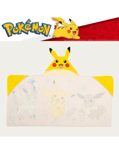 Toalla con Capucha Pokémon Franco 61x127 cm Rosa Niña