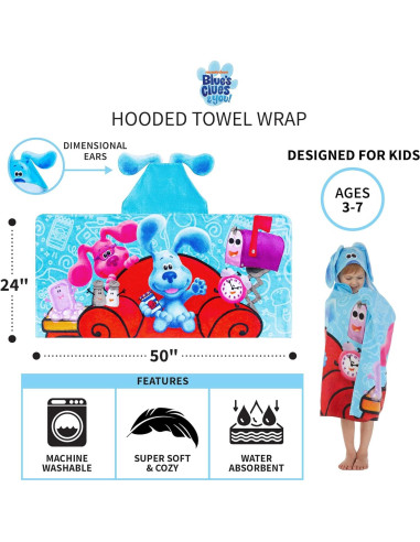 Toalla con Capucha de Algodón Terry Franco Kids 61x127 cm