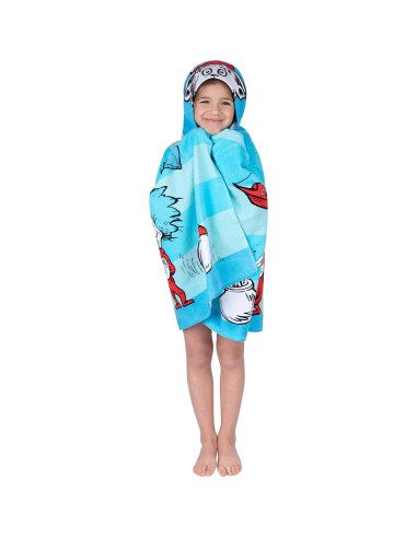 Toalla con capucha Dr. Seuss 61x127 cm para baño y playa