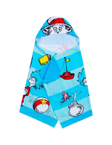 Toalla con capucha Dr. Seuss 61x127 cm para baño y playa