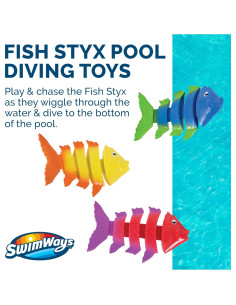 Juguetes de buceo SwimWays Fish Styx - Paquete de 3 2