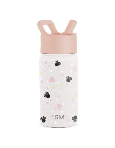 Botella de Agua Simple Modern Minnie Mouse 414ml con Pajita