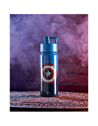 Botella de Agua Simple Modern Capitán América 532ml Aislada