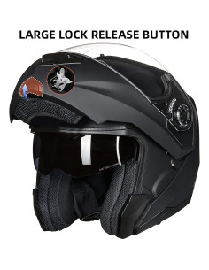 Casco de Moto ILM DP998 Modular Doble Visor Negro X-Large 2