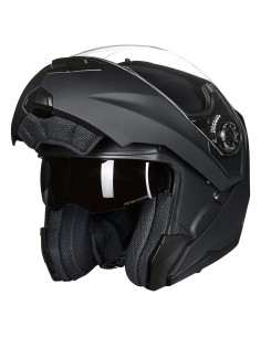 Casco de Moto ILM DP998 Modular Doble Visor Negro X-Large