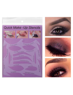 Plantillas de Delineador Reutilizables Booge - 4 Hojas para Ojos