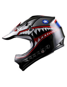 Casco Motocross Power Gear HBOY Shark Negro Pequeño