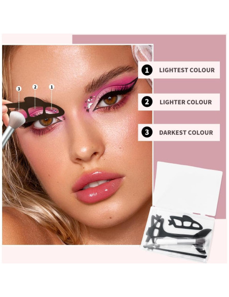 Plantillas Reutilizables de Sombra de Ojos Poslody - 6 Piezas