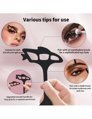 Plantillas Reutilizables de Sombra de Ojos Poslody - 6 Piezas