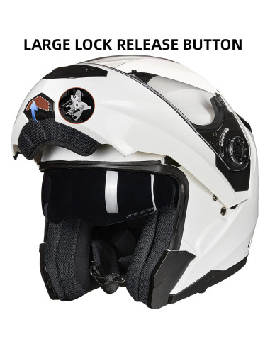 Casco de Moto ILM DP998 Modular Doble Visor Ventilado Mediano