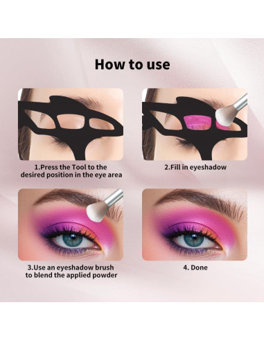 Plantillas Reutilizables de Sombra de Ojos Poslody - 6 Piezas