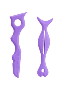 Set de Plantillas de Eyeliner JPD - 2 Piezas Silicona Púrpura