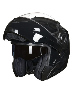 Casco de Moto ILM DP998 Modular con Doble Visera Negro M