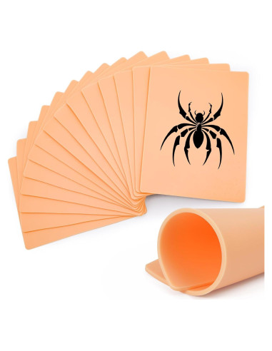 15 Piezas Piel de Tatuaje Falsa SHATGYI 3mm Doble Cara