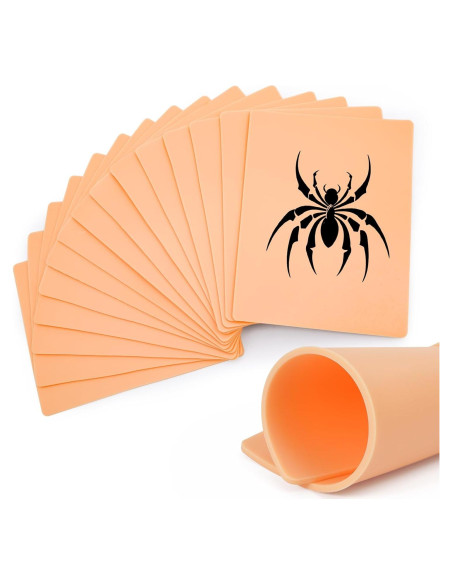 15 Piezas Piel de Tatuaje Falsa SHATGYI 3mm Doble Cara