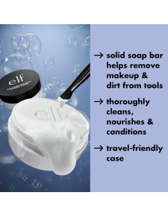 Limpiador Sólido de Brochas y Esponjas e.l.f. Clean Queen 89g 2