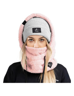 Balaclava Senllen de Fleece Talla Única Rosa para Frío