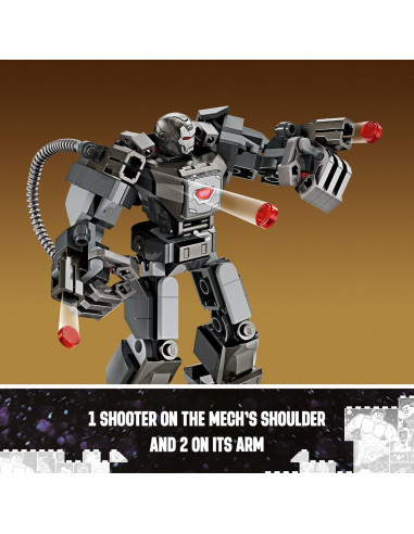 LEGO Marvel Mech War Machine 76277 con 3 Lanzadores