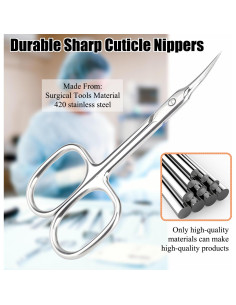 Tijeras de Cutícula LePinko, Acero Inoxidable, Punta Fina 2