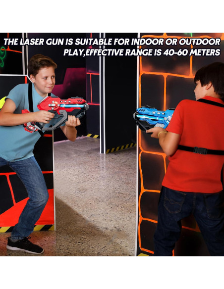 Conjunto de 2 pistolas láser IJO con chalecos LED para 6 a 12 años