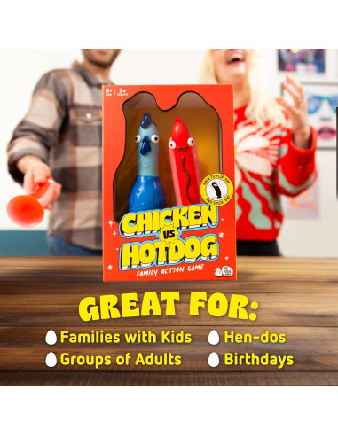 Juego de Fiesta Big Potato Pollo vs Hotdog 2024 - 2-10 Jugadores