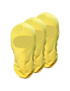 Paquete de 3 Pasamontañas Unisex Amarillo para Aire Libre