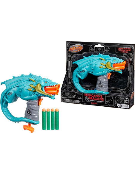 Blaster Nerf Dungeons & Dragons Rakor con 4 dardos Elite