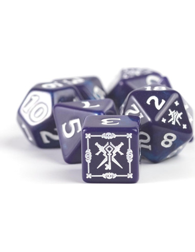 Dados de Aventura D&D Sirius Dice Pícaro Púrpura 15 Piezas