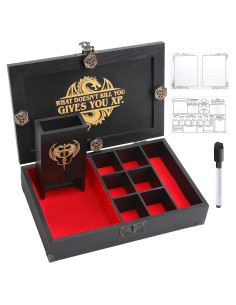 Bandeja y Torre de Dados de Madera Grajar con Tablero Magnético