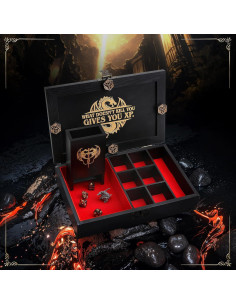 Bandeja y Torre de Dados de Madera Grajar con Tablero Magnético 2