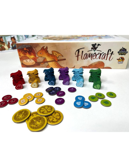 Juego de Mesa Flamecraft - Lucky Duck Games, 1-5 Jugadores