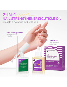 Kit de Endurecedor de Uñas y Aceite para Cutículas Gelike 15ml 2