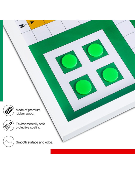 Juego de Mesa Ludo con Tapa de Vidrio Sonwyoung 43x43cm