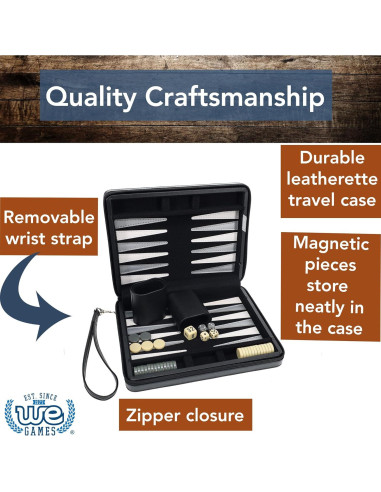 Juego de Backgammon WE Games Magnético de Viaje 0.73 kg