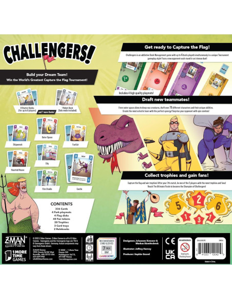 Juego de Cartas Challengers Z-Man Games 1-8 Jugadores