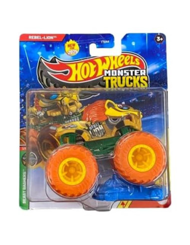 Hot Wheels Monster Trucks León Rebelde 1:64 Bestias Aplastadoras