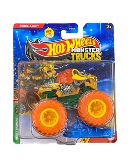 Hot Wheels Monster Trucks León Rebelde 1:64 Bestias Aplastadoras