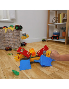 Playset Camiones Monstruo Hot Wheels 5-Alarm 1:64 con 2 Coches 2