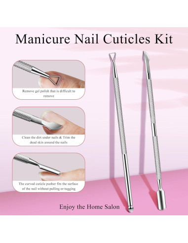 Kit de Manicura IKOCO con Tazón para Remojar Uñas Rosa